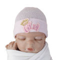 Baby Cartoon Pattern Knit Hat Cartoon Embroidery Labeling Newborn Baby Cap Personalized Embroidered Baby Hat (0-6M).