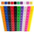 Montessori Math Toy 10 Color Rainbow Link Cube Snap Block Stacking Game Educational Building Blocks Toy Children Diy 3d Puzzle. 