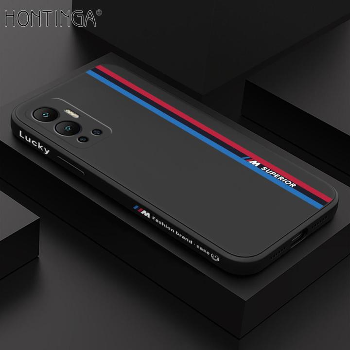 【Lejia】Hontinga for Infinix Hot 12 back cover fashion Racing side case silicone phone case