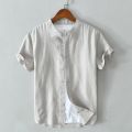 Casual Shirts Men Fashion Clothing Summer Clothes For Men Linen Shirt Casual Short Sleeve Tshirt Tops Breathable Cool Slim Fit.