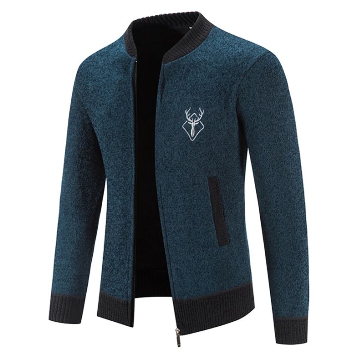 Men's%20Cardigan%20Sweaters%20Winter%20Casual%20Sweatercoats%20Jackets%20High%20Quality%20Men%20Thicker%20Warm%20Stand-up%20collar%20Fit%20Cardigans%20Coats%203XL%20-%20Image%204
