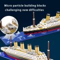 Titanic Boy High difficulty Giant Puzzle Assembly Microparticle Building Toy Cruise Model Ship Decoration Gift. 