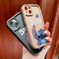 Jizetin for Infinix Note 40 Back Cover Cute Stitch Ladder Camera Soft Rubber Mobile Phone Case. 
