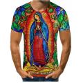 Graffiti T-shirt men's painting picture 3D printing -hop street clothing loose and comfortable fabric O-neck men's T-shirt.