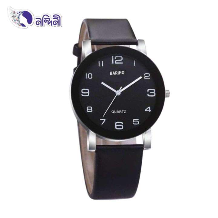 Bariho Black strap Analog Wrist Watch For Men Daraz .bd