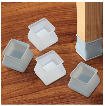 4 Pcs Square Chair Leg Caps – Anti-Slip Furniture Floor Protectors-Chair Leg Cover