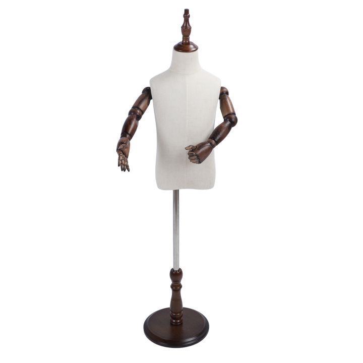 Kid Mannequin Realistic Clothing Display Mannequin Easy To Assemble Steady with Round Base for Apparel Window Shop Display
