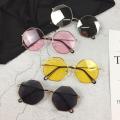 2023 Luxury Round Colors Sunglasses Women Metal Curved Temples Eyewear Ocean Rimless Fashion Sun Glasses Ladies UV400. 