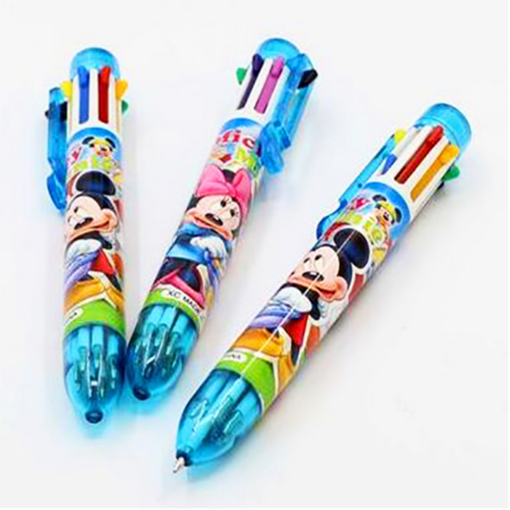 Multicolor 8 in 1 cartoon character ballpoint pen