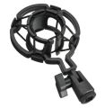 Universal Black Plastic Studio Microphone Shock Mount Desktop Holder Stand for Condenser Microphone Plastic Materials. 
