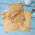 8sheets Stationery Sketch Pad Drawing Pad Letterhead Letterform Vintage Writing Paper Letter Paper Flower Design. 