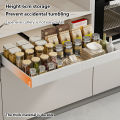 GC Pull Out Cabinet Organizer Fixed With Adhesive Film, Carbon Steel Slide Out Drawers, Sliding Drawers Pantry Shelf For Kitchen, Living Room,Home. 