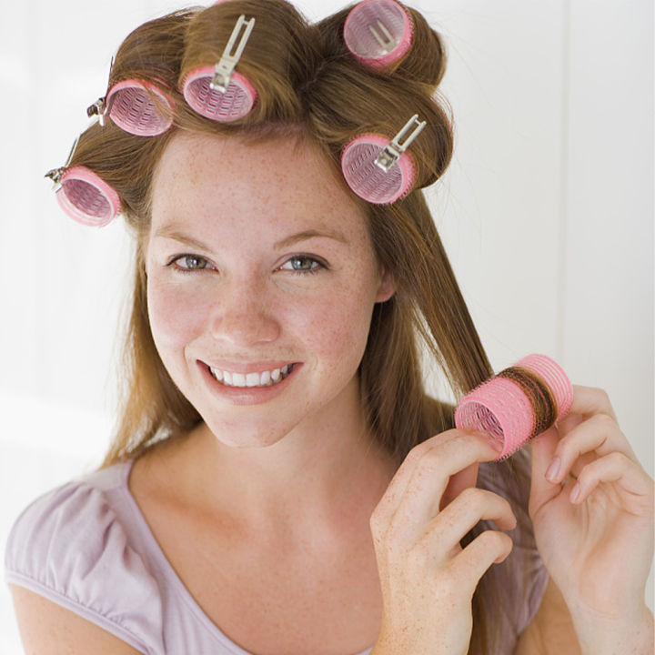 【Direct-sales】 5PCS Hair Roller Set Self Heatless Hair Curler Different Size No Heat Self-adhesive Curling Hairdressing Styling Tool