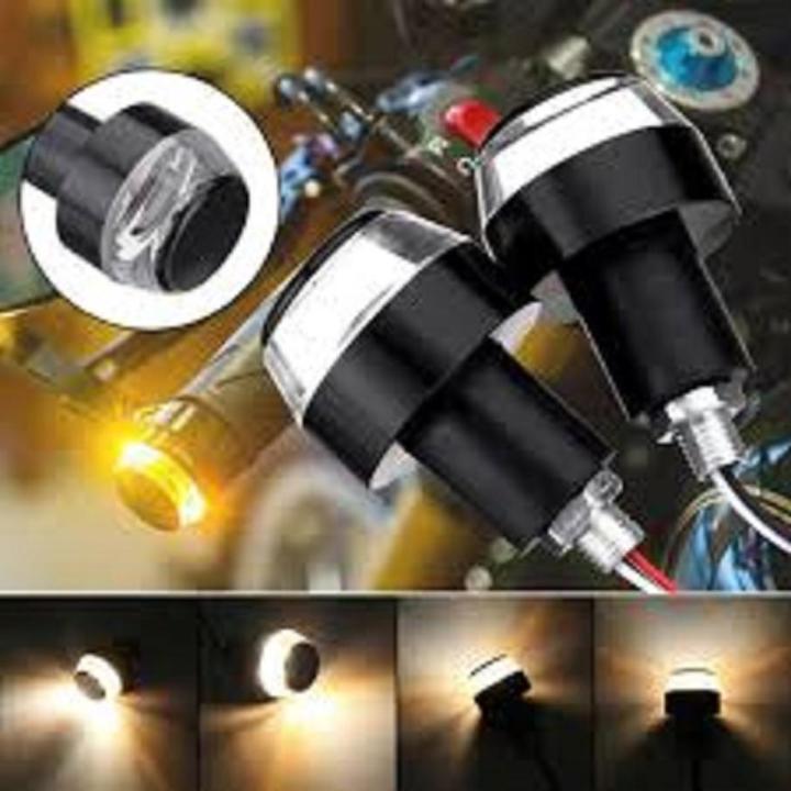 Bike Turn Signal LED Handle Bar Light Side LED Indicator Light Bike Handle Bar End LED Blinker Indicator Light Finish 2X Motorcycle DRL Turn Signal LED Light Handle Bar Daraz .bd