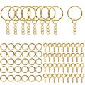 110pcs/Set Keychain Open Jump Rings Eye Pins Jewelry Making Accessories Kits for DIY Epoxy Resin Key Chain Key Ring Pendants. 
