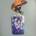 1 Set Anime Card Cases Card Lanyard Key Lanyard Cosplay Badge ID Cards Holders Neck Straps Keychains Uchiha Sasuke.