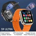 Ultra S9 Android 4G/5G Smartwatch With Dual Camera 4GB/64GB (Body Color-Golden with double Straps). 