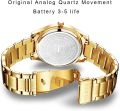 Olevs 5567 Stainless Steel Analog Wrist Watch For Men. 