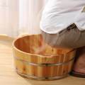 Wood Footbath Basin Household Wooden Washing Baths Portable Barrel Foot Soaking Bath Basin Foot. 