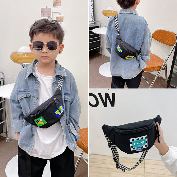 Fashion Children s Chest Bag Boys Korean Cartoon Over the shoulder Bag Casual Cute Waist Bag Baby out Change Small Backpack Daraz .bd