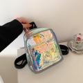 New Fashion Mini Women Backpack Transparent PVC Cute Kids Girls School Bags Student Small Bookbags Casual Female Travel Bagpack.