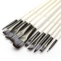 【Aesth Diary Store】(NEW)Paint Brushes Set for Art Acrylic Watercolor Artist Canvas Synthetic Nylon Tips 10.