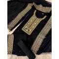 Ripti Dress Museum Indian Unstitched Jorjet/Georgette Embroidery Work Shalwar Kameez Three Piece For Women (3 Piece).