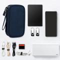 Travel Cable Organizer Bag Waterproof Double Layer Pouch for Data Cable Charger Electronics Accessories.