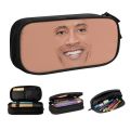 The Rock Face Dwayne Pencil Case For Girls Boys Large Capacity American Actor Johnson Pen Bag Box Stationery. 