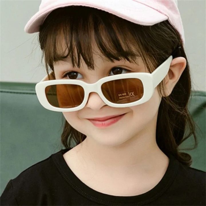 2024 Small Rectangle Sunglasses For Children Boy Girls Square Frame Fashion Gift Sun Glasses Kids Baby UV400 Protection Eyewear