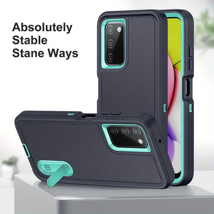 Luxury%20Heavy%20Duty%20Shockproof%20Armor%20Phone%20Case%20For%20Samsung%20Galaxy%20A03S%20US%20Version%20Protective%20Kickstand%20Hard%20Back%20Cover%20-%20Image%202