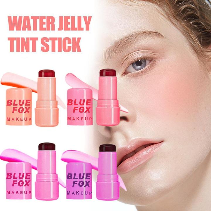 Milk Jelly Blush Stick Sheer Lip Cheek Stain Cheek Tint Buildable Watercolor Finish Makeup Blush for All Skin Tones X8P8