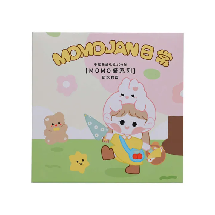 MOMO%20Sauce%20Cartoon%20Handheld%20Tent%20Set%20of%20100%20Cute%20Stickers%20PET%20Waterproof%20Transparent%20Cup%20Sticker%20Picture%20-%20Image%205