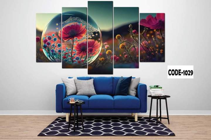 5Pcs In 1 Set Wall Canvas printing | Daraz.com.bd