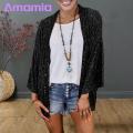 Shining Sequins Outwear Sparkling Sequin Party Cardigan Stylish Loose Fit Jacket for Women Perfect for Autumn Winter Events Southeast Asian Buyers' Favorite Front Placket Design Women Coat.
