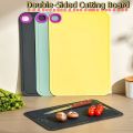 Durable Non-Slip Double-Sided Cutting Board Thickened Hangable Cutting Plate Mat Mildew-Resistant TPU Chopping Block Kitchen Use. 