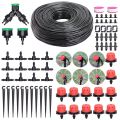 5-50m High-quality Micro Drip Irrigation System 8 Hole Adjustable Flow Dripper Plants Watering Tool Garden 1/4'' Hose Spray Kit. 