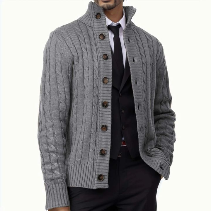 Men%E2%80%99S%20Knitted%20Sweater%20Gothic%20High%20Collar%20Pullover%20Top%20Fashion%20Casual%20Autumn%20And%20Winter%20Button%20Cardigan%20Coat%20Streetwear%20Cashmere%20-%20Image%204