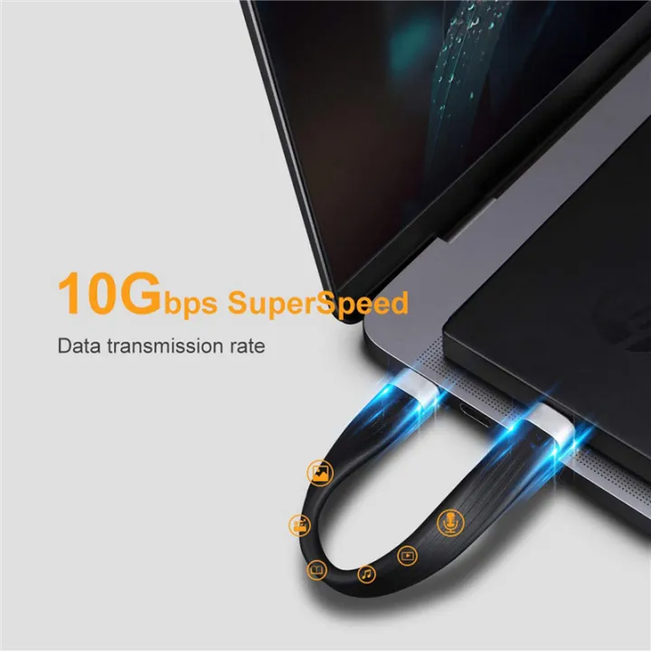 2X%204K%20USB-C%203.1%20Gen%202%20Cable%2010G%20Emark%20Chip%20Short%20Type%20C%20USB-C%20to%20USB-C%20Video%20Sync%20Charger%20Cable%20PD%2060W%204K%20Video%20-%20Image%203