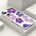 Purple Flower Phone Case For Xiaomi Redmi Note 13 12 12S 11 11S 10 10T 10S 9 9S 8 7 Pro Plus 4G 5G Liquid Silicone Cover.