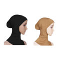 2 Piece Islamic Muslim Cotton Headscarf Inner Ninja Hijab Scarf Combo Pack, Comfortable Hijab Cap for Women. 