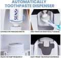 Toothpaste Dispenser and 5 Toothbrush Holder for Home Bathroom Toothbrush Holder.