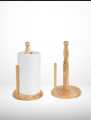 Orginal Wooden Kitchen Standing Tissue Paper Towel Roll Rack Holder Holders Toilet Roll Stand Weighted Base.