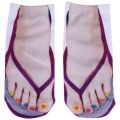5 Pair Flip Flop Socks 3D Pattern Manicure Print Running Socks Women.