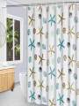 Waterproof Shower Curtain With 12 Rings For Bathroom Toilet.