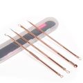 4pcs/set Blackhead Comedone Pimple Blackhead Remover Tool Spoon for Face Skin Care Tool Acne Removal Needles Facial Pore Cleaner.