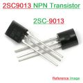 10Pcs- 9013 2SC9013 2SC-9013 C9013 NPN 20V 500mA Transistor TO-92 Package Transistor NPN Small Signal Transistor 3 Pin Leads For Audio Amplifiers.