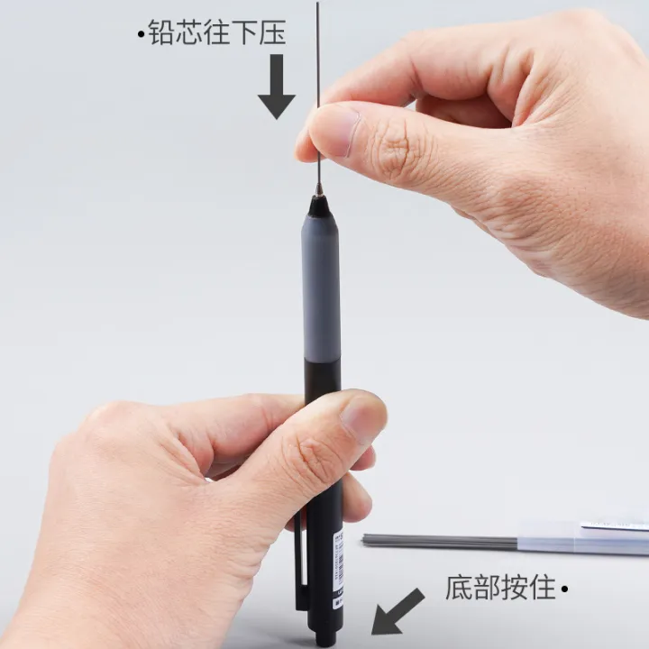 0.5%200.7%20Mm%20Mechanical%20Pencils%20Set%202B%20Black%20White%20Japanese%20Style%20Student%20Pencil%20with%20Refills%20Draw%20Writting%20Supplies%20Stationery%20-%20Image%203