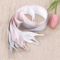 Fahion 4 Cm Width Satin Silk Ribbon Shoelaces White Black Sneaker Sport Casual Leather Shoes High Low Top Canvas Shoes Laces Jessica. 