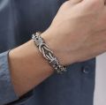Hotsale jewelry For stainless steel Magnetic Bracelet Men New Fashion Clasp Knot Cuff Wristband with Eternity Knot. 